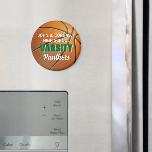 Green Varsity Basketball Custom High School Magnet