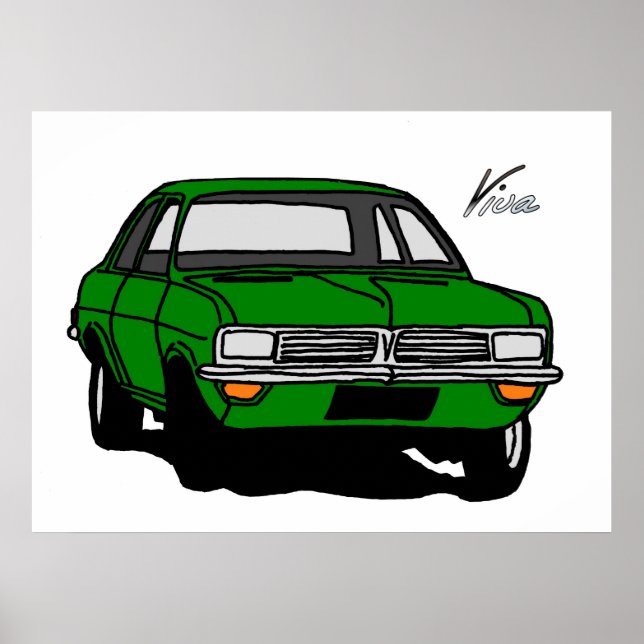 Green Vauxhall Viva HC Poster (Front)