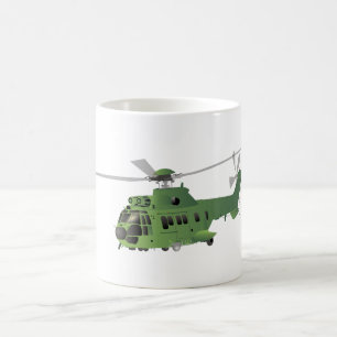 Green Vector Helicopter Coffee Mug