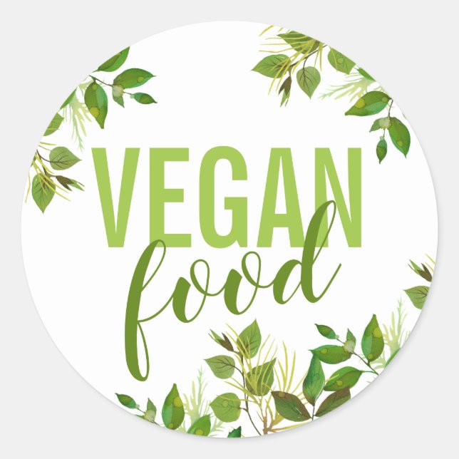 Green Veganism Food Labels | Vegan (Front)