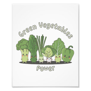 Green Vegetables Power Photo Print