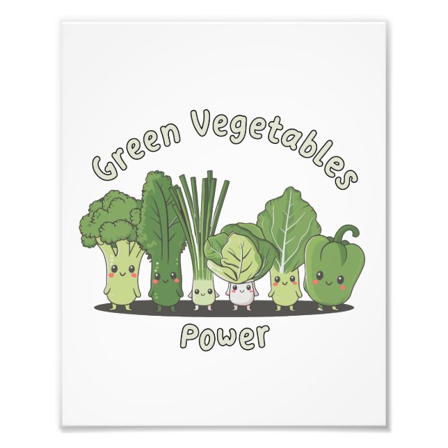 Green Vegetables Power Photo Print (Front)