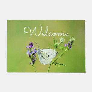Green Veined White Butterfly Doormat