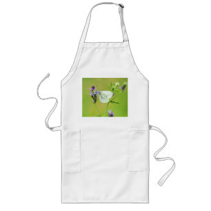 Green Veined White Butterfly Long Apron