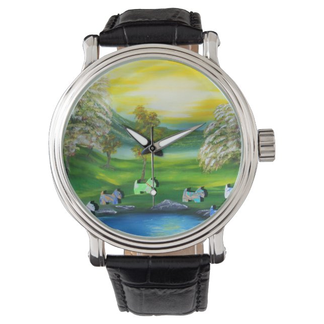 Green Venus Scotties at the Pond Watch (Front)