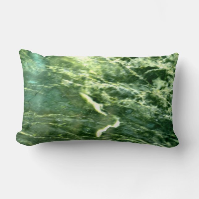 Green Verde Alpi Marble Lumbar Cushion (Front)