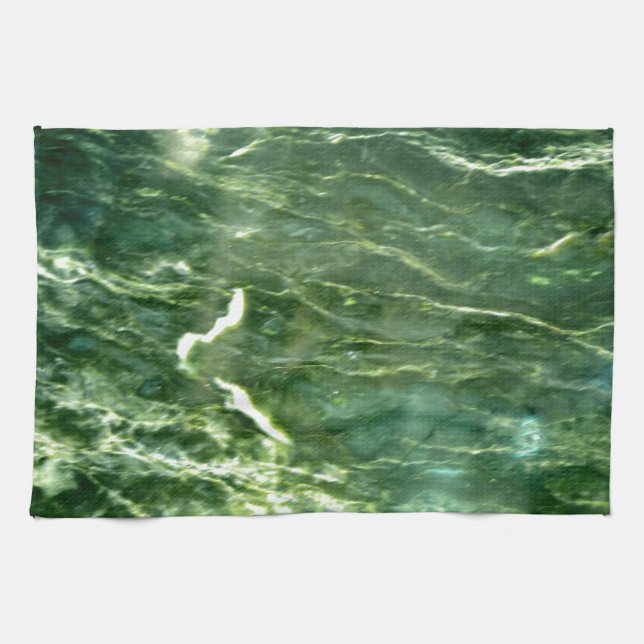 Green Verde Alpi Marble Tea Towel (Horizontal)