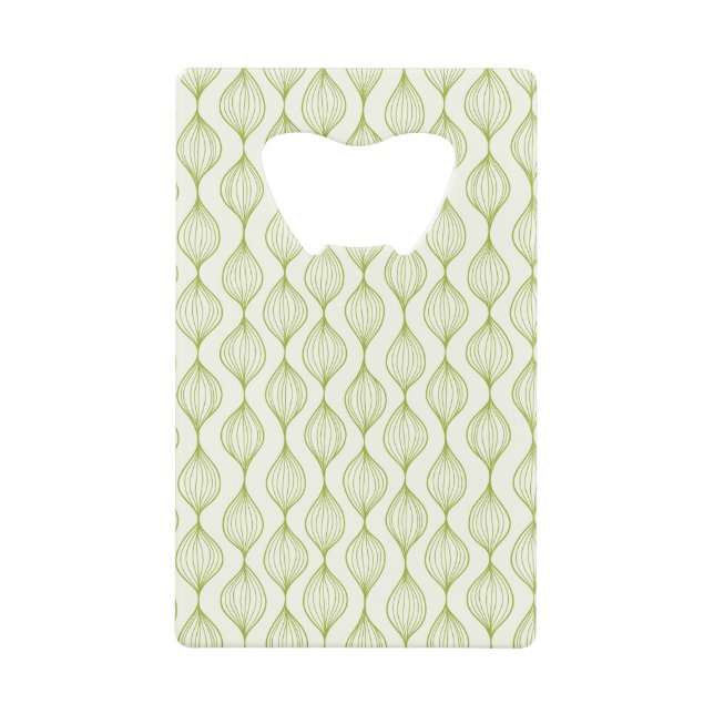Green vertical ogee pattern background (Front)