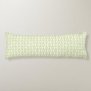 Green vertical ogee pattern background body cushion