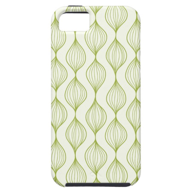 Green vertical ogee pattern background Case-Mate iPhone case (Back)