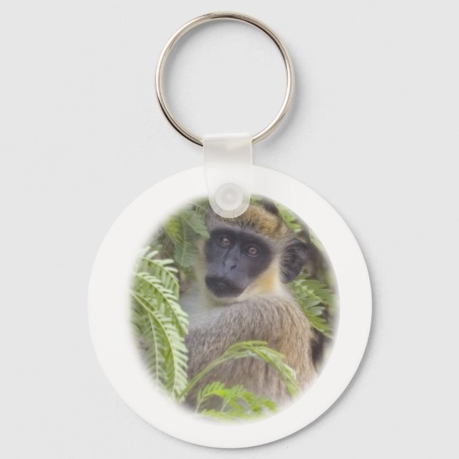 Green Vervet Monkey Key Ring (Front)