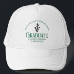 Green Veterinary School Graduation Personalised Trucker Hat<br><div class="desc">This custom veterinary school graduation hat gift features green typography for a class of 2025 graduate. Customise with your graduating year under the medical caduceus for a great personalised keepsake for a graduating veterinarian.</div>