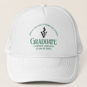 Green Veterinary School Graduation Personalised Trucker Hat