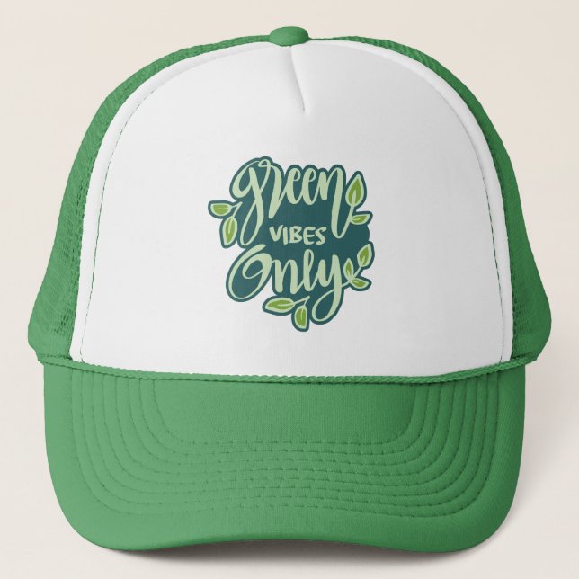 Green Vibes Trucker Hat (Front)