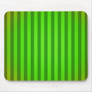 Green vibrant striped carbon fibre patterned mouse mat
