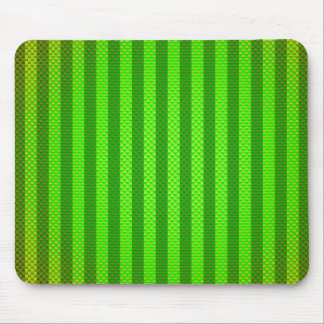 Green vibrant striped carbon fibre patterned mouse mat