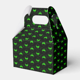 Green Video Game Controller Heart Pattern Favour Box