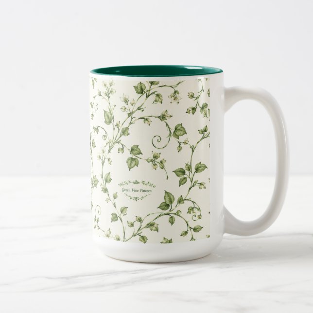 Green Vine Accent Mug (Right)
