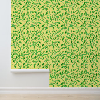 Green vine leaves tangle Wallpaper