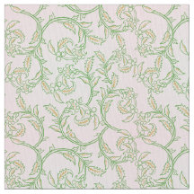 Green Vine Pattern Decorative Textile Fabric