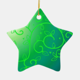 Green Vines Irish Luck Ireland Plant Flowers Art Ceramic Tree Decoration