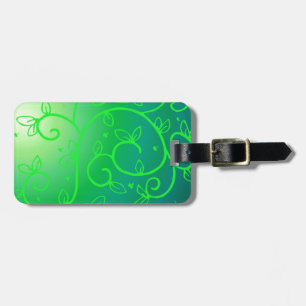 Green Vines Irish Luck Ireland Plant Flowers Art Luggage Tag