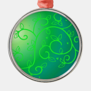 Green Vines Irish Luck Ireland Plant Flowers Art Metal Tree Decoration