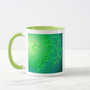 Green Vines Irish Luck Ireland Plant Flowers Art Mug