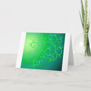Green Vines Irish Luck Ireland Plant Flowers Art Thank You Card