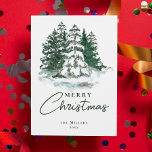 Green Vintage Botanical Tree Watercolor Christmas Holiday Card<br><div class="desc">Make this Green Vintage Botanical Tree Watercolor Christmas Card your own this holiday season. Featuring a beautifully hand-painted botanical tree design in rich green tones, this card is perfect for spreading festive cheer with a touch of elegance. Ideal for both personal greetings and corporate holiday messages, its timeless charm adds...</div>