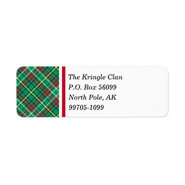 Green Vintage Christmas Plaid (Front)