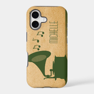 Green Vintage Gramophone BT iPhone 5 Case
