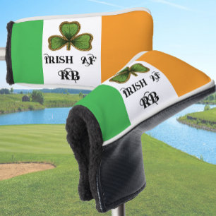 Green Vintage Shamrock Irish AF St Patrick's Day Golf Head Cover