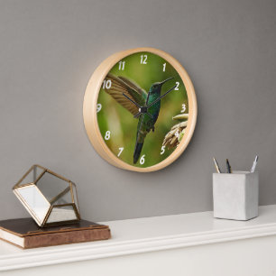 Green Violet Ear Wall Clock