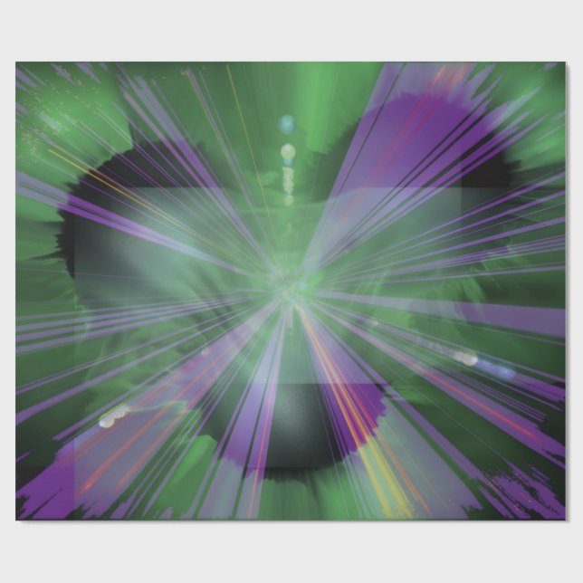 Green Violet Mystery Wrapping Paper (Flat)