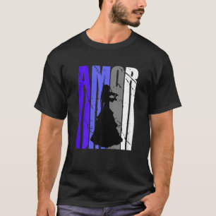 Green Violin Distressed Amor Violinist Inspiration T-Shirt