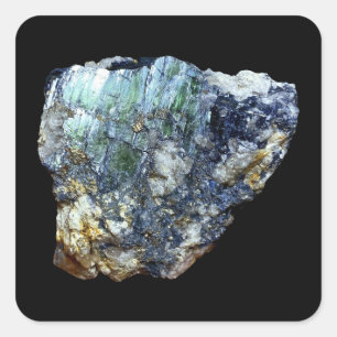 Green Vivianite Crystal Mineral Gemstone Nature Ar Square Sticker