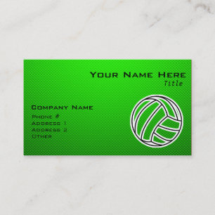Green Volleyball Business Card