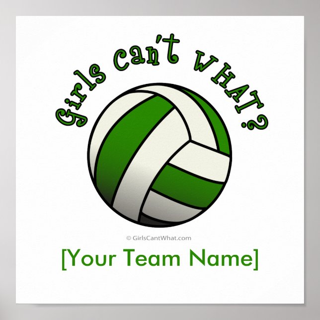 Green Volleyball Poster (Front)
