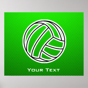 Green Volleyball Poster