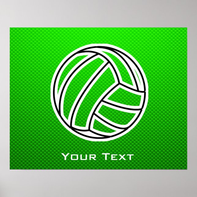 Green Volleyball Poster (Front)