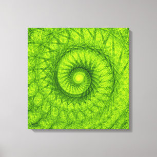 Green Vortex Canvas Print