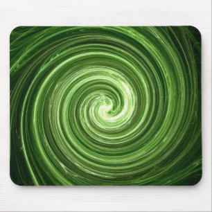 Green Vortex Mouse Mat