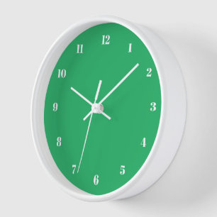 Green Wall Clock or Choose Your Colours and Font