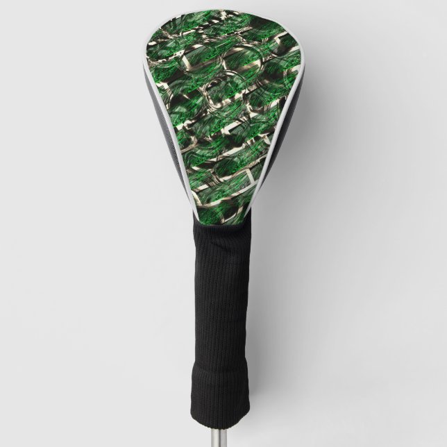 Green wall effect and darkest bubbles? golf head cover (Front)