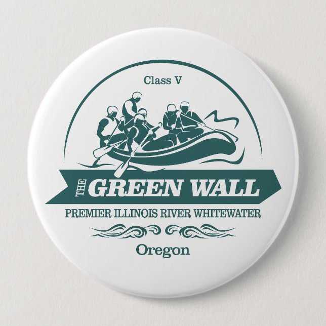 Green Wall (rafting 2) 10 Cm Round Badge (Front)