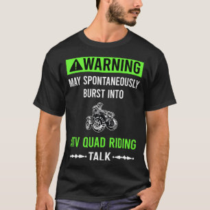 Green Warning ATV Quad Riding T-Shirt