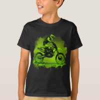 Green Water Colour Dirt Bike