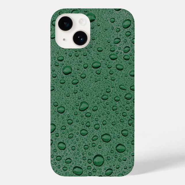 Green water droplets Case-Mate iPhone case (Back)