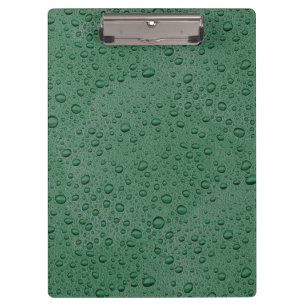 Green water droplets clipboard